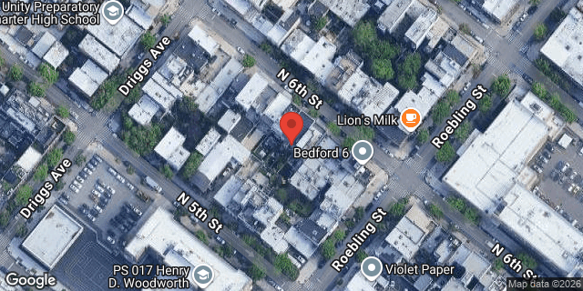 Aerial map of 222 NORTH 6 STREET, Brooklyn