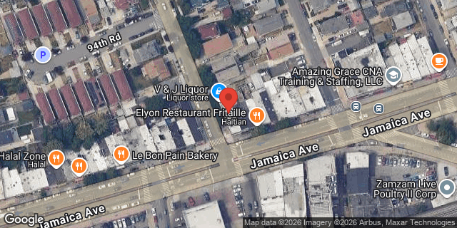 Aerial map of 212-15 JAMAICA AVENUE, Queens