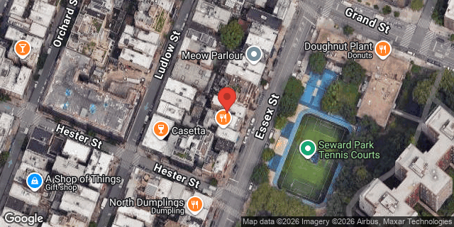 Aerial map of 33 ESSEX STREET, Manhattan