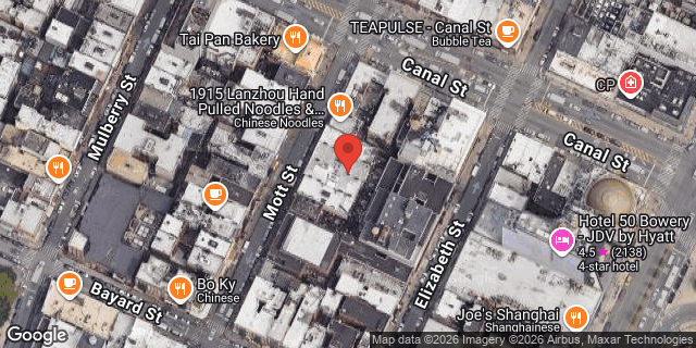 Aerial map of 72 MOTT STREET, Manhattan