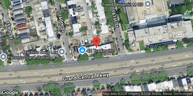 Aerial map of 160-11 GRAND CENTRAL PKWY, Queens