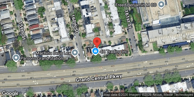 Aerial map of 160-05 GRAND CENTRAL PKWY, Queens