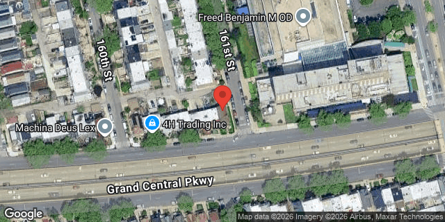 Aerial map of 160-21 GRAND CENTRAL PKWY, Queens