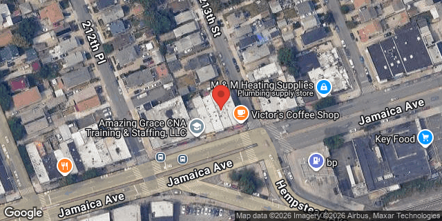 Aerial map of 212-59 JAMAICA AVENUE, Queens
