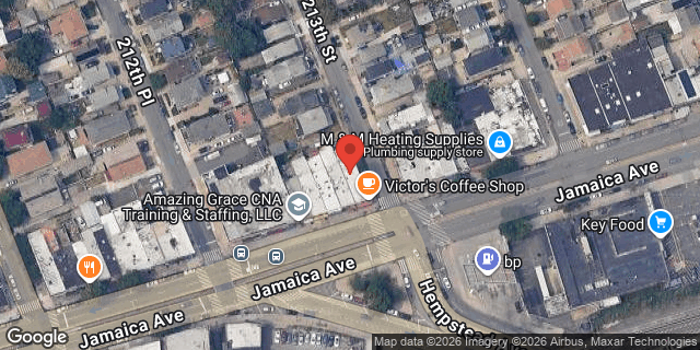 Aerial map of 212-61 JAMAICA AVENUE, Queens