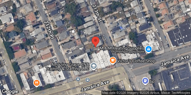 Aerial map of 94-38 213 STREET, Queens