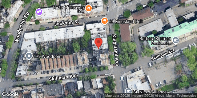 Aerial map of 21 KINGSLAND AVENUE, Brooklyn