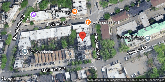 Aerial map of 23 KINGSLAND AVENUE, Brooklyn