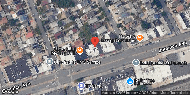 Aerial map of 214-47 JAMAICA AVENUE, Queens