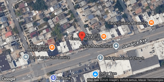 Aerial map of 214-57 JAMAICA AVENUE, Queens