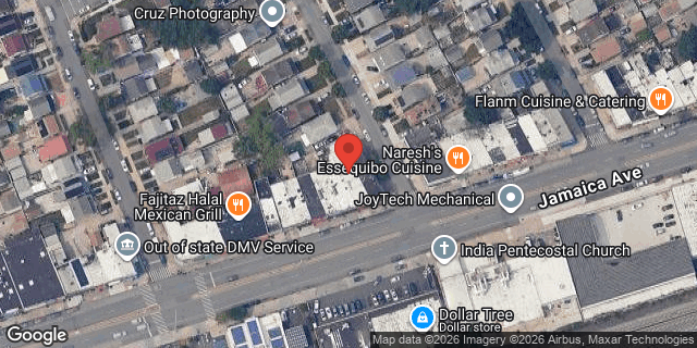 Aerial map of 214-55 JAMAICA AVENUE, Queens