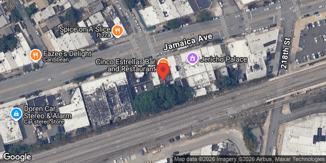 Aerial map of 215-52 JAMAICA AVENUE, Queens
