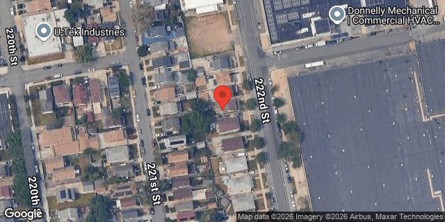 Aerial map of 97-12 222 STREET, Queens