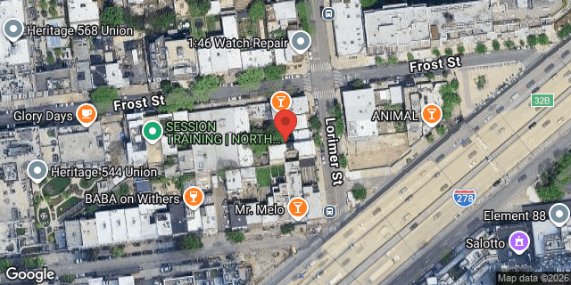 Aerial map of 683 LORIMER STREET, Brooklyn