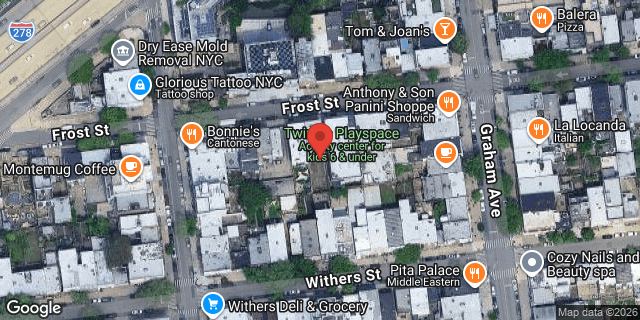 Aerial map of 142 FROST STREET, Brooklyn