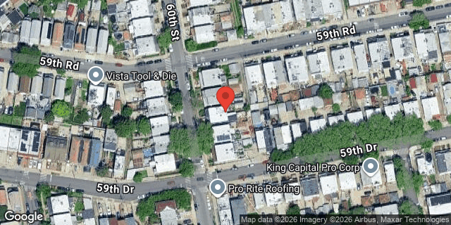 Aerial map of 59-35 60 STREET, Queens