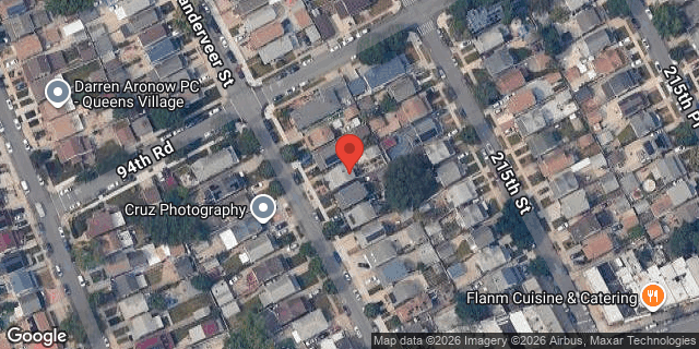 Aerial map of 94-11 VANDERVEER STREET, Queens