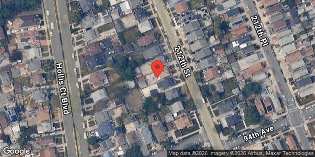 Aerial map of 93-38 212 STREET, Queens