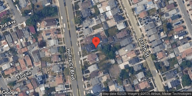 Aerial map of 93-25 HOLLIS COURT BLVD, Queens