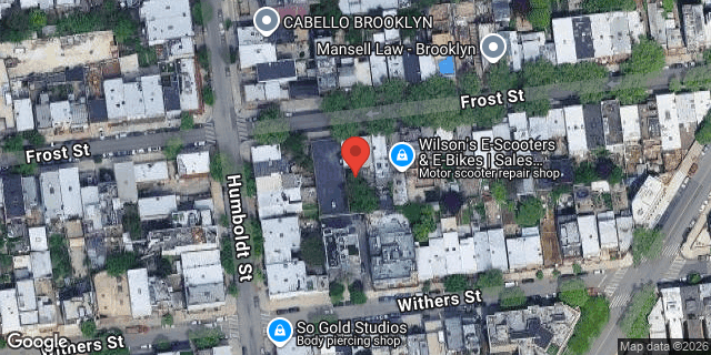 Aerial map of 210 FROST STREET, Brooklyn