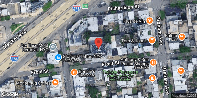Aerial map of 137 FROST STREET, Brooklyn
