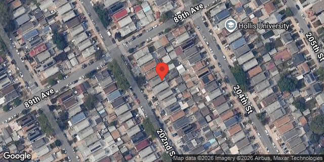 Aerial map of 89-11 202 STREET, Queens