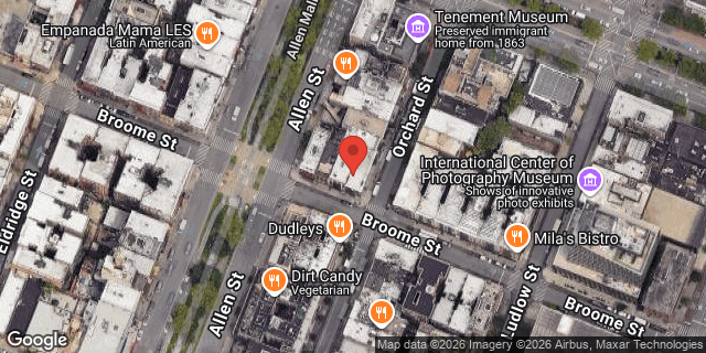 Aerial map of 260 BROOME STREET, Manhattan