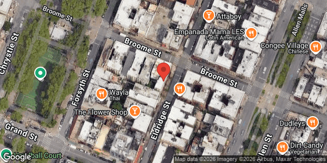 Aerial map of 291 BROOME STREET, Manhattan