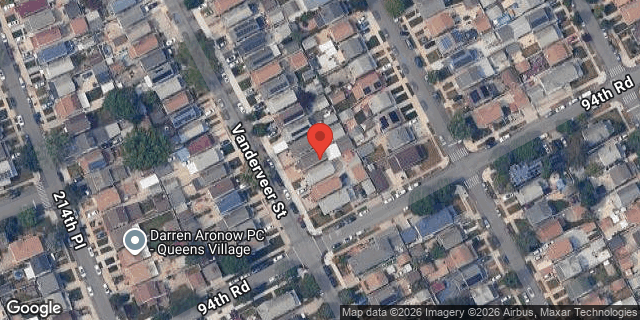 Aerial map of 93-61 VANDERVEER STREET, Queens