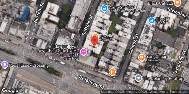 Aerial map of 100 SUFFOLK STREET, Manhattan