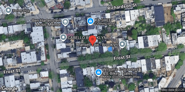 Aerial map of 211 FROST STREET, Brooklyn
