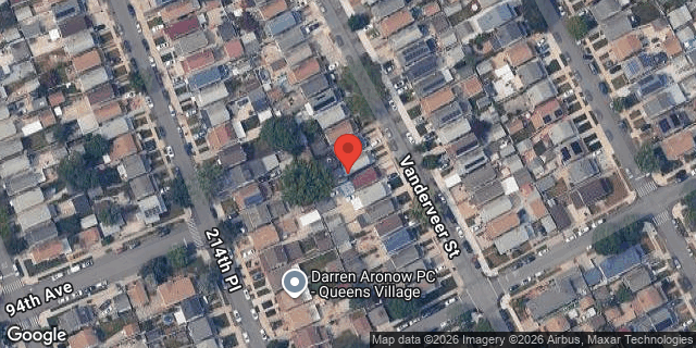 Aerial map of 93-50 VANDERVEER STREET, Queens