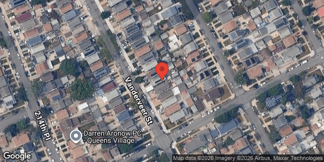 Aerial map of 93-57 VANDERVEER STREET, Queens