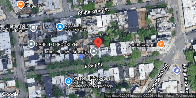 Aerial map of 225 FROST STREET, Brooklyn