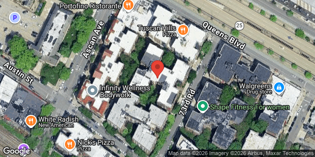 Aerial map of 110-21 73 ROAD, Queens