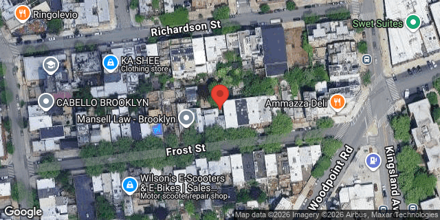 Aerial map of 229 FROST STREET, Brooklyn