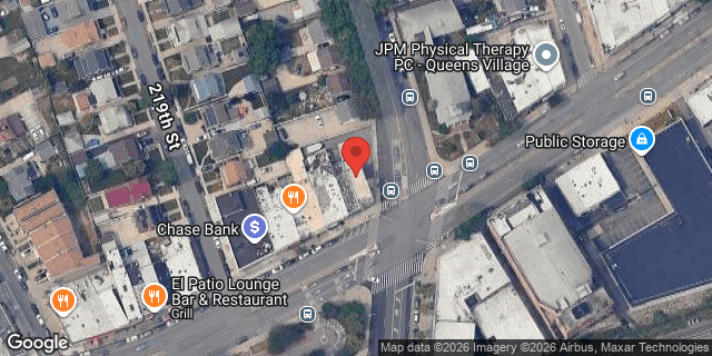 Aerial map of 219-21 JAMAICA AVENUE, Queens