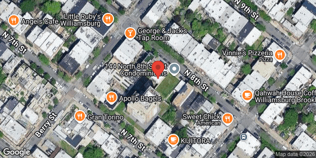 Aerial map of 140 NORTH 8 STREET, Brooklyn