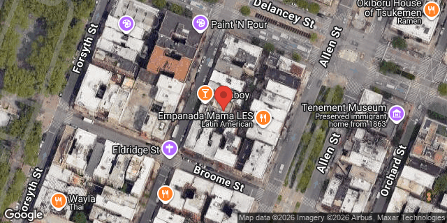 Aerial map of 134 ELDRIDGE STREET, Manhattan
