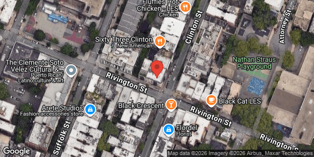 Aerial map of 160 RIVINGTON STREET, Manhattan