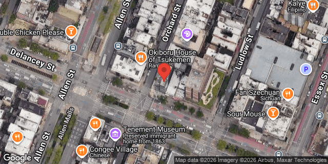 Aerial map of 86 DELANCEY STREET, Manhattan