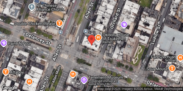 Aerial map of 80 DELANCEY STREET, Manhattan