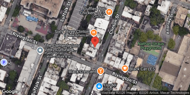 Aerial map of 69 CLINTON STREET, Manhattan