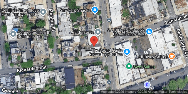 Aerial map of 87 KINGSLAND AVENUE, Brooklyn
