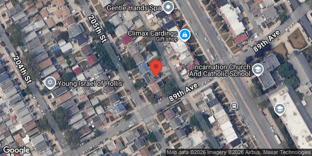Aerial map of 88-49 205 STREET, Queens