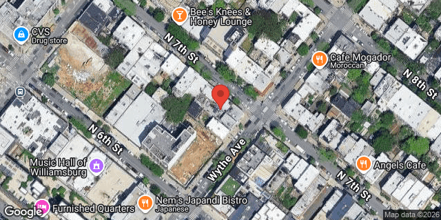 Aerial map of 168 WYTHE AVENUE, Brooklyn