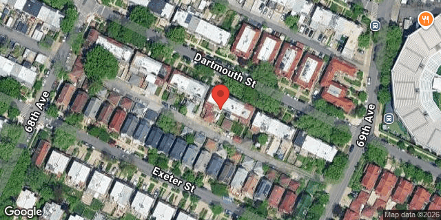 Aerial map of 68-32 DARTMOUTH STREET, Queens