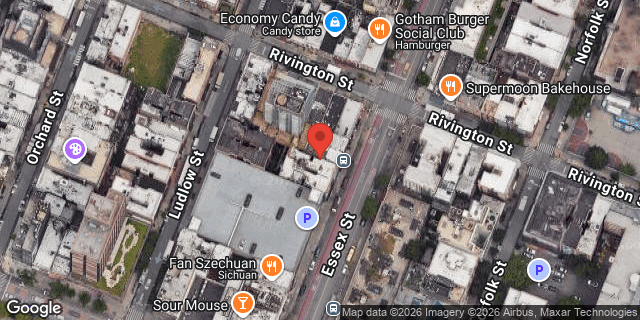 Aerial map of 119 ESSEX STREET, Manhattan