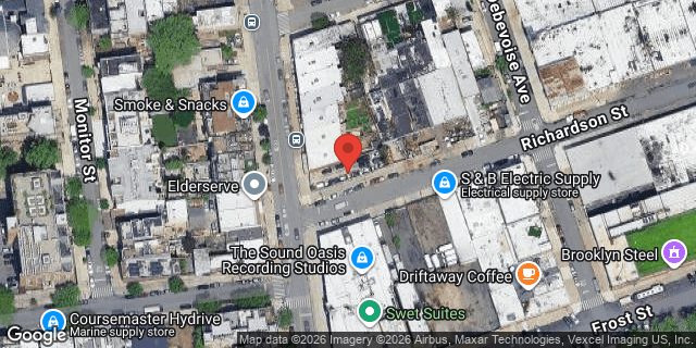 Aerial map of 94 KINGSLAND AVENUE, Brooklyn