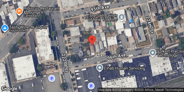 Aerial map of 222-09 96 AVENUE, Queens